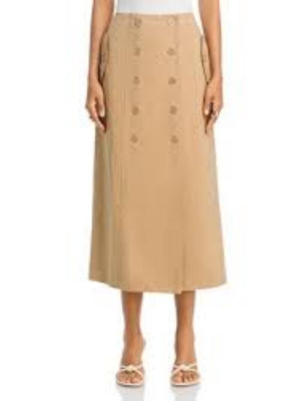 5-NWOT FARM RIO DOUBLE BREASTED MIDI SKIRT SIZE L - Picture 4 of 6